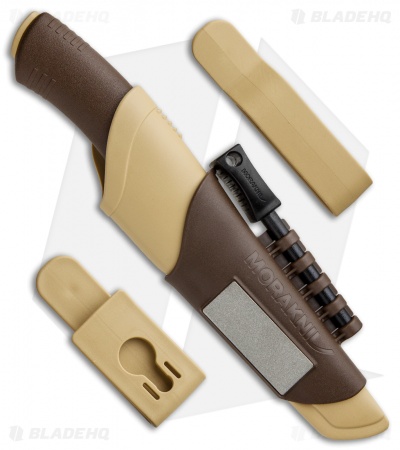 Morakniv Bushcraft Survival Fixed Blade Knife Brown (4.25" Satin)