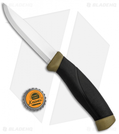 Morakniv Companion Fixed Blade Knife Black/Desert Tan (4" Satin)