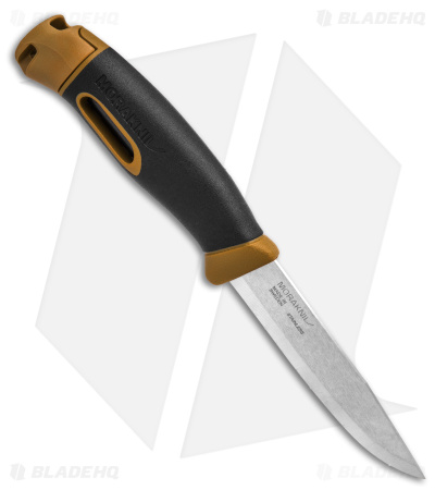 Morakniv Companion Spark Fixed Blade Knife Brown w/ Fire Starter (4" Satin) 