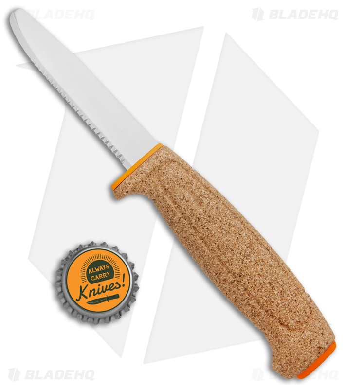 Morakniv Floating Serrated Knife Fishing Fixed Blade Cork (3.75" Polish)