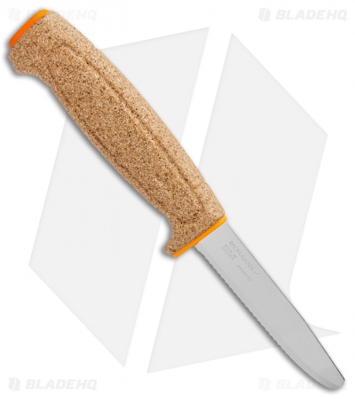 Morakniv Floating Serrated Knife Fishing Fixed Blade Cork (3.75" Polish)