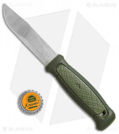 Morakniv Kansbol Fixed Blade Knife OD Green w/ Multi-Mount Sheath (4.125" Satin)