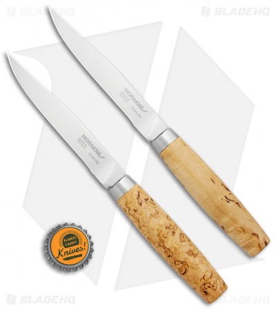 Morakniv Two-Piece Steak Knife Gift Set Birch Wood (4.6" Satin)