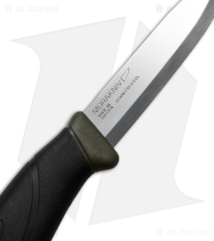 Morakniv Companion Stainless Steel Fixed Blade Knife OD Green (4" Satin)
