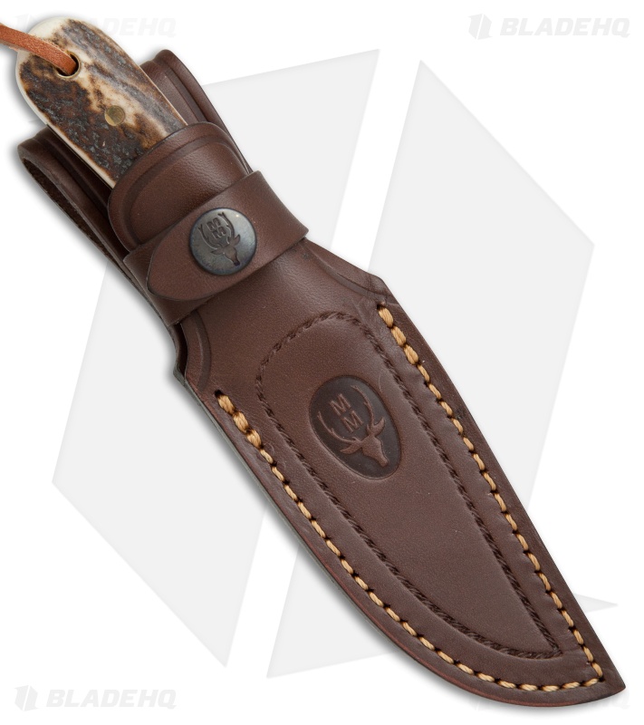 Muela Bison Fixed Blade Knife Stag Horn (3.5" Satin)