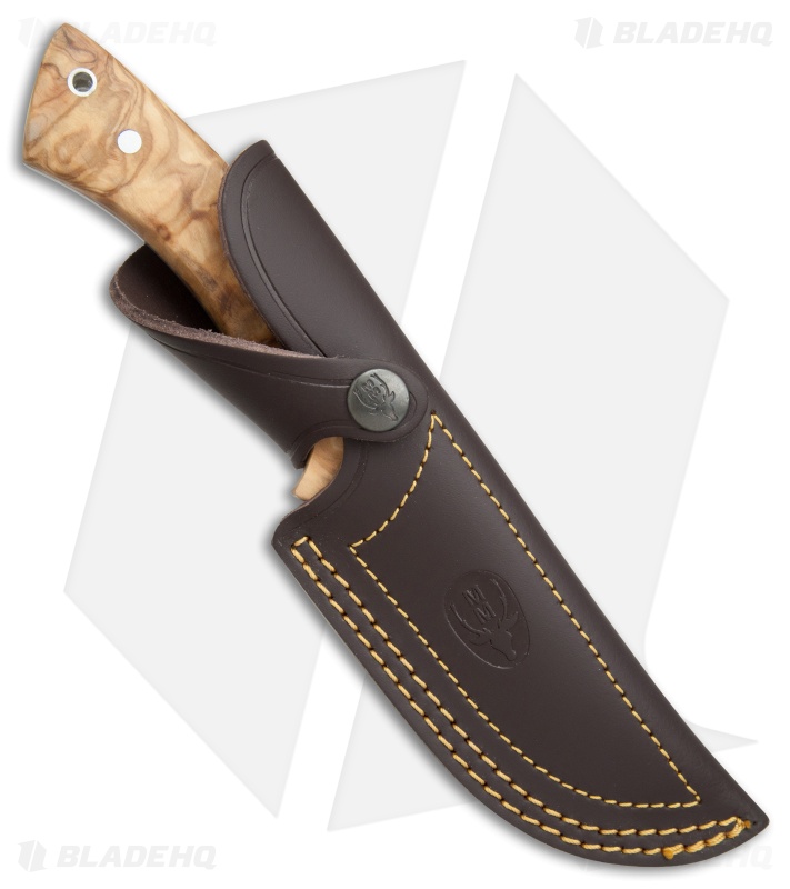 Muela Rhino Fixed Blade Knife Olive Wood (4" Satin)