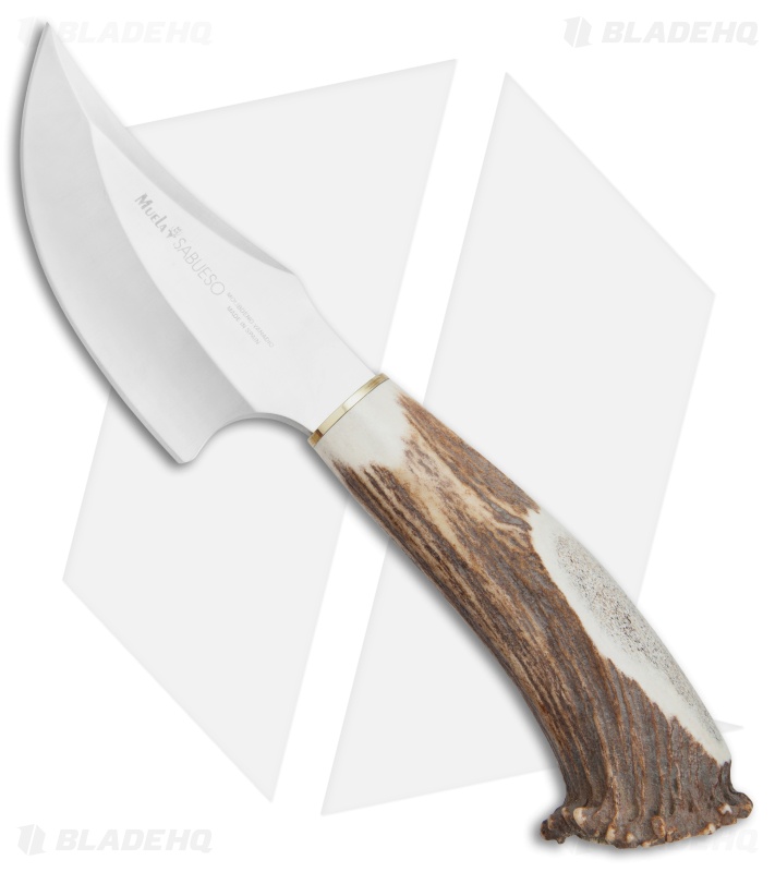 Muela Sabueso Fixed Blade Knife Crown Stag (4.25" Satin)