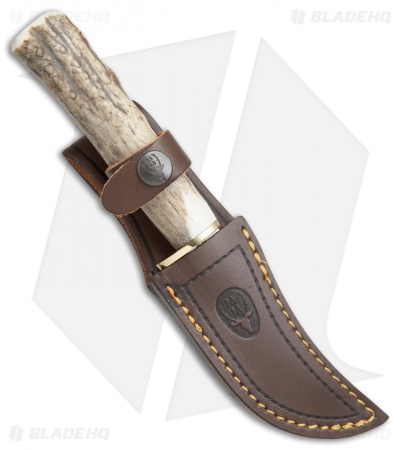 Muela Skinner Fixed Blade Knife Stag Horn (3.875" Satin) 