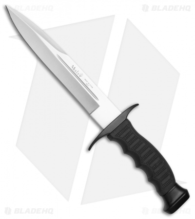 Muela Tactical Fixed Blade Knife Black Rubber (7.5" Satin)
