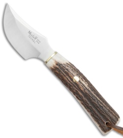 Muela Teckel Fixed Blade Knife Stag Horn (3" Satin)