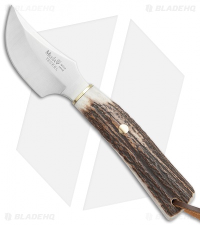Muela Teckel Fixed Blade Knife Stag Horn (3" Satin)