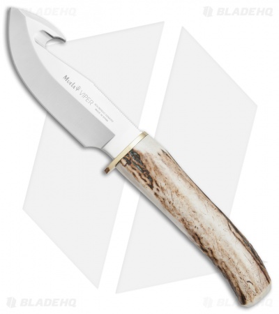 Muela Viper Fixed Blade Knife Stag Horn (4.375" Satin)