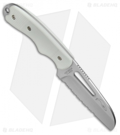 Myerchin Gen. 2 Offshore System Fixed Blade Knife White G-10 (4" Satin Serr)