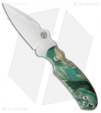 Nemesis Custom Jeff Hall Arch Ally Fixed Blade Green Box Elder (2.75" Satin) NK6