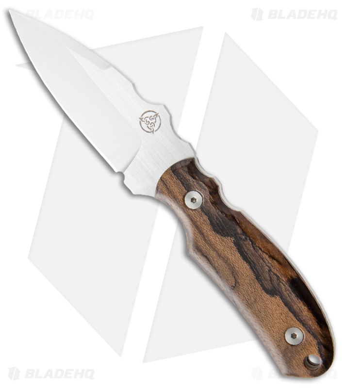 Nemesis Custom Jeff Hall Arch Ally Fixed Blade Ziricote (2.75" Satin) NK-6