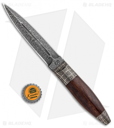 Olamic Cutlery Dagger Fixed Blade Knife Ironwood (5.375" San Mai)  