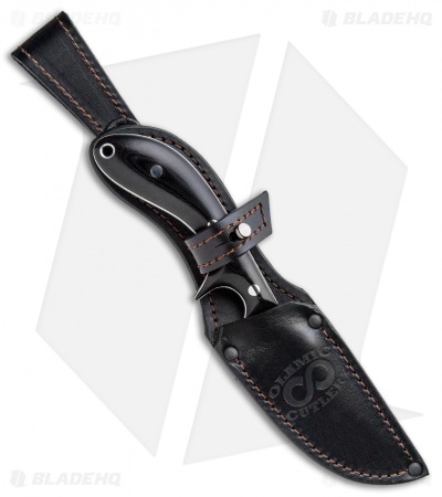 Olamic Cutlery Kurok Fixed Blade Knife Black G-10 (4.3" Damascus)  