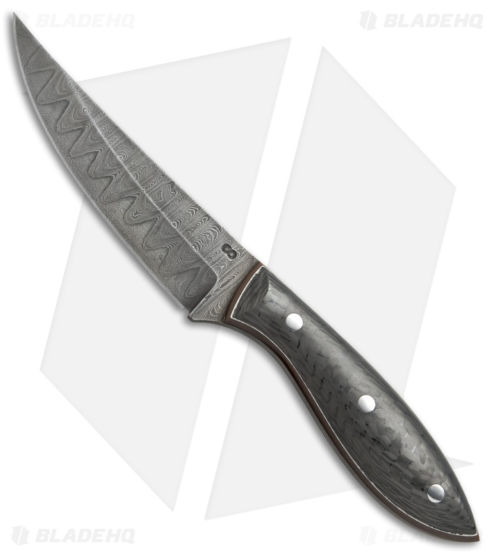 Olamic Cutlery Persian Fixed Blade Knife Carbon Fiber (5" Damascus) 4064