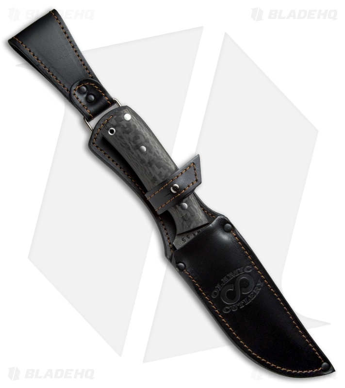 Olamic Cutlery Persian XL Fixed Blade Knife Carbon Fiber (5.75" Damascus) 4135