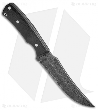 Olamic Cutlery Persian XL Fixed Blade Knife Carbon Fiber (5.75" Damascus) 4135