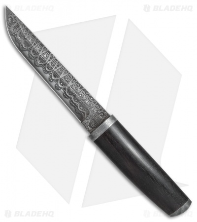 Olamic Cutlery Tanto Fixed Blade Knife Hornwood (6.25" HCVD San Mai)  