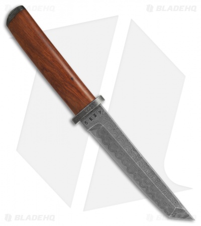 Olamic Cutlery Tanto Fixed Blade Knife Ironwood (6.25" San Mai) #4259