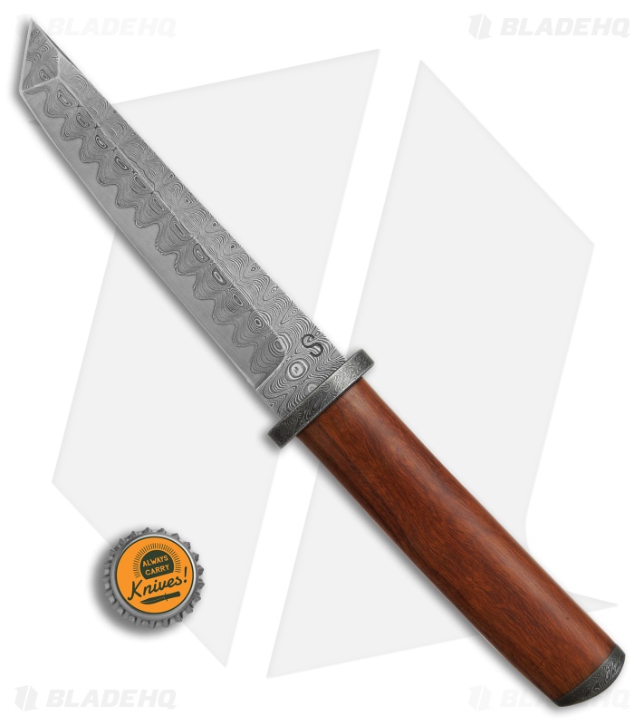 Olamic Cutlery Tanto Fixed Blade Knife Ironwood (6.25" San Mai) #4259