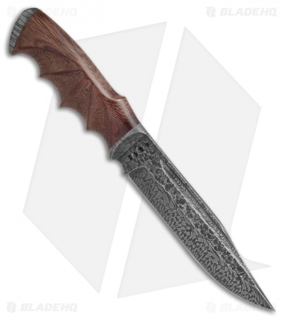Olamic Voykar HT Fixed Blade Knife Natural Micarta (5.875" Damascus) #4312