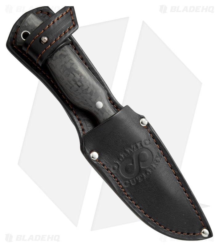 Olamic Cutlery Voykar Compact Fixed Blade Knife CF (4.25" Damascus) #4357