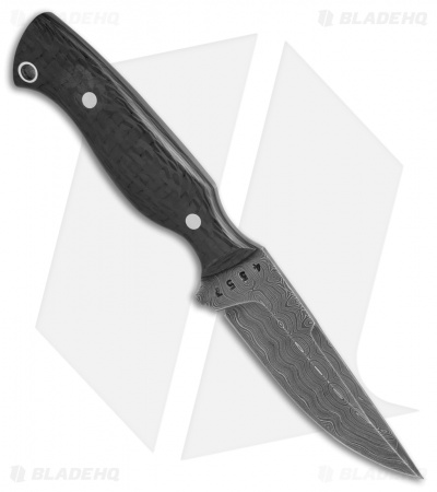 Olamic Cutlery Voykar Compact Fixed Blade Knife CF (4.25" Damascus) #4357