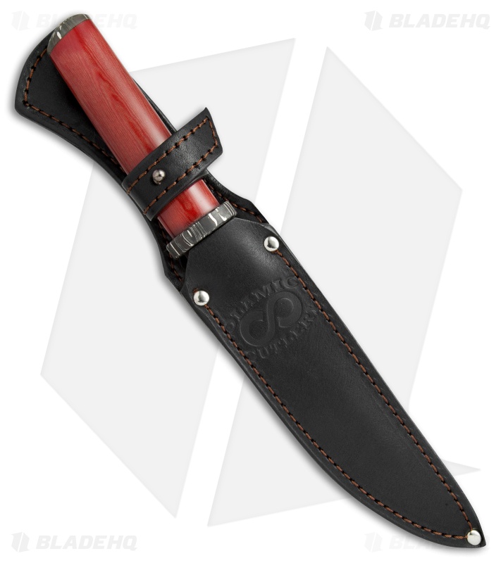 Olamic Cutlery Tanto Elite Fixed Blade Knife Maroon Micarta (6.25" NCMD) #4380 