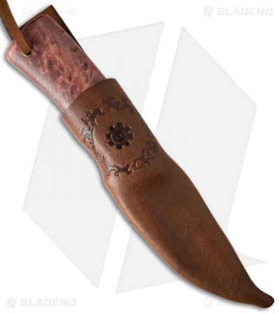 Olamic Cutlery Compact Hunter Knife Birch (3.5" Damascus)