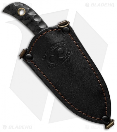 Olamic Cutlery Persian Neck Knife Scalloped Carbon Fiber (2.25" Damascus)