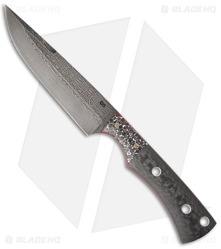 Olamic Cutlery Shuya Fixed Blade Knife (5.75" Damascus) 1460