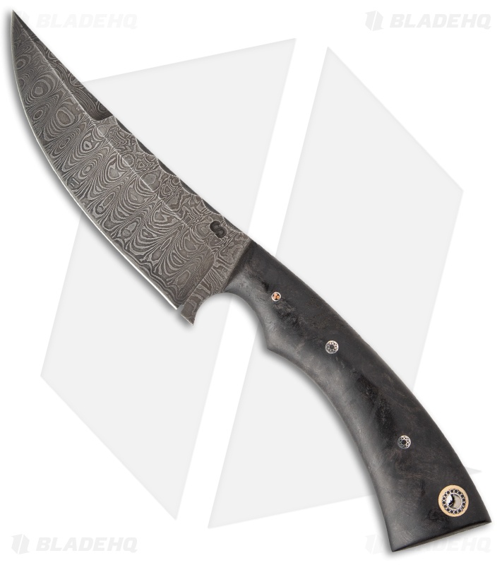Olamic Cutlery Nero Fixed Blade Knife (4.625" Damascus) 1534