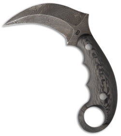 Olamic Cutlery Karambit Fixed Blade Knife (3.5" Damascus) 1562