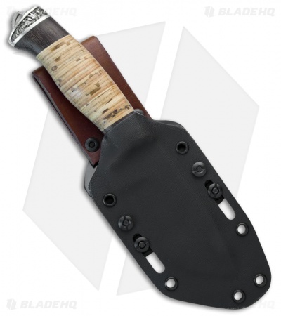 Olamic Cutlery Birch Skinner Fixed Blade Knife (4.375" Damascus) 1655