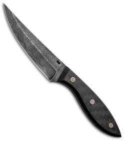 Olamic Cutlery Persian Fixed Blade Knife Carbon Fiber (5" Damascus) 1434