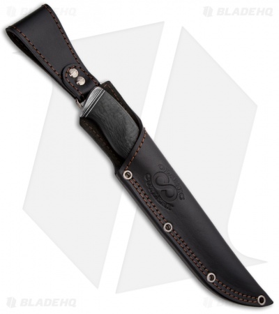 Olamic Cutlery Custom Suna Carbon Fiber Fixed Blade (5.25" Damascus) 0577