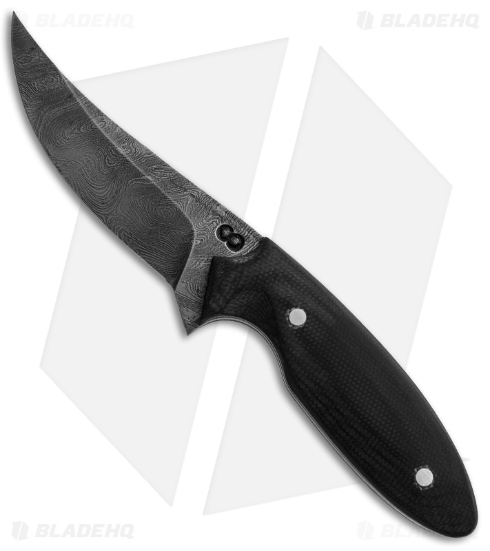 Olamic Cutlery Persian Neck Knife Black G10 (2.5" Damascus)