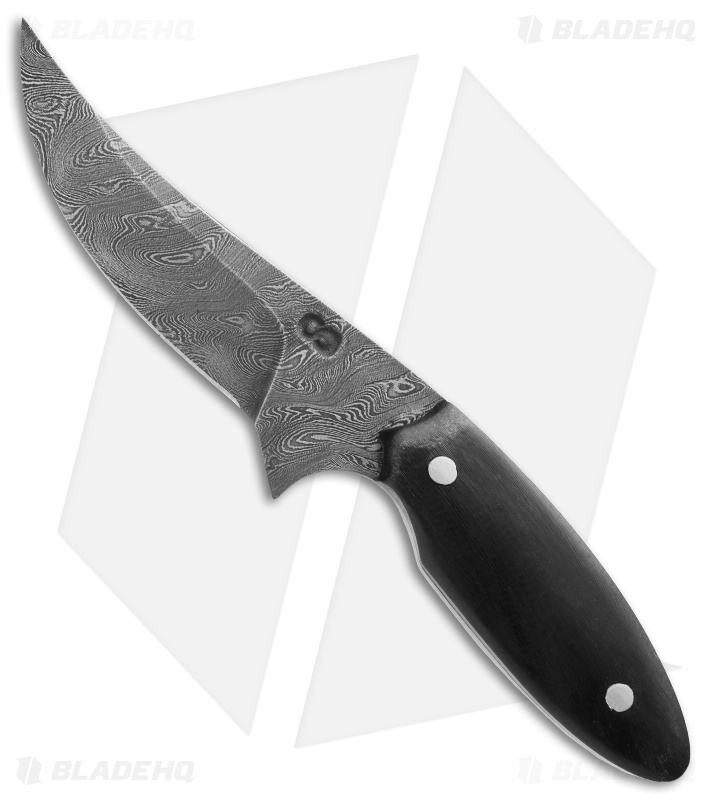 Olamic Cutlery Persian Neck Knife Black G10 (2.75" Damascus)