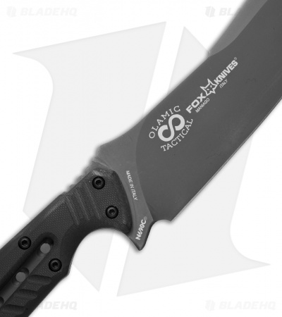 Olamic Cutlery Fox Knives BattleChef Fixed Blade Knife (7" Black)