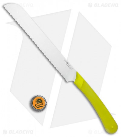 Ontario Chromatics 7.8" Bread Kitchen Knife Yellow Molded Plastic 3520