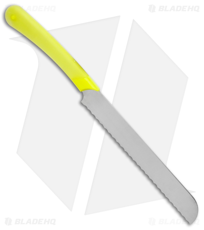 Ontario Chromatics 7.8" Bread Kitchen Knife Yellow Molded Plastic 3520