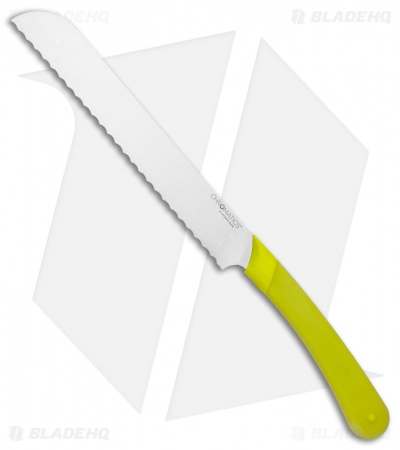 Ontario Chromatics 7.8" Bread Kitchen Knife Yellow Molded Plastic 3520
