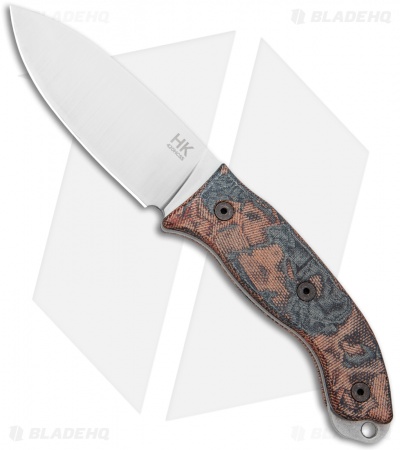 Ontario Hiking Knife Fixed Blade Micarta w/ Leather Sheath (3.75" Satin)
