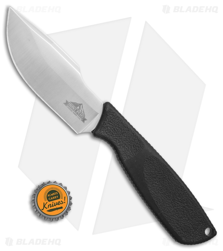 Ontario Hunt Plus Skinner Fixed Blade Knife Black Rubber (4" Satin) 9716