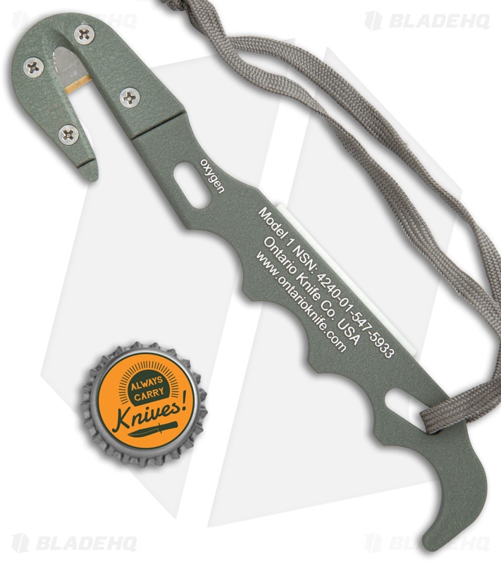 Ontario Model 1 Rescue Hook Strap Cutter Foliage - Blade HQ