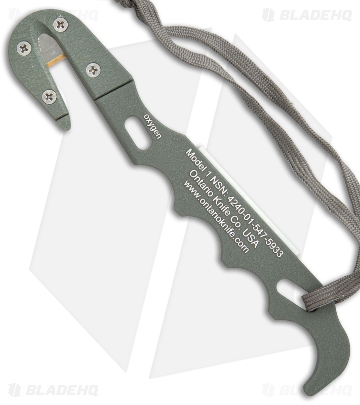 Ontario Model 1 Rescue Hook Strap Cutter Foliage