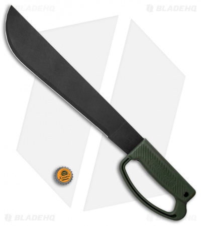 Ontario OKC 12.5" Camp Plus Machete Fixed Blade Knife D Handle (Black)